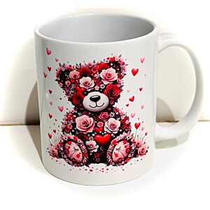 Mok beer bloemen 