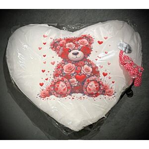 Knuffel kussen beer bloemen