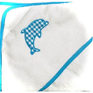 Badcape dolfijn applicatie