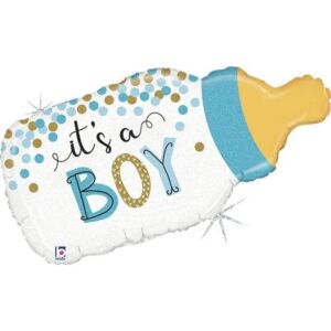 Helium ballon it's a boy glitter fles 
