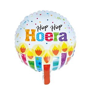 Folieballon hiep hiep hoera