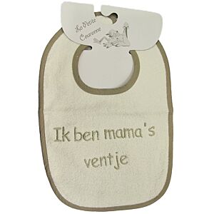 Slab la petite couronne ik ben mama's ventje ecru/grijs