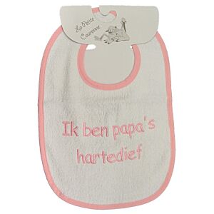 Slab la petite couronne ik ben papa's hartedief roze