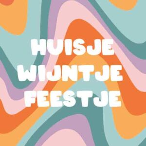 Artige tegel huisje wijntje feestje