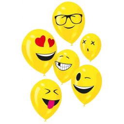 Emoji ballonnen 6 assortie