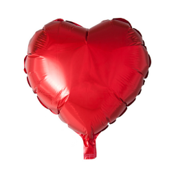 Hart 46 cm rood helium ballon
