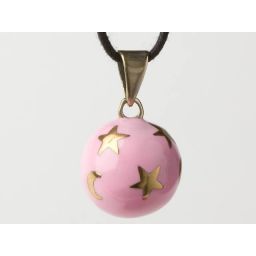 Zwangerschapsbelletje / Bola roze ster/maan