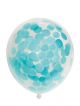 Baby blue confetti ballonnen 6 stuks 30cm 