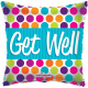 Get well dots vierkant / helium ballon