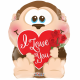 Monkey i love you helium ballon 
