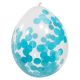 Confetti ballonnen  blauw 30 cm 4 stuks 