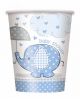 Babyshower beker olifant blauw 8 stuks