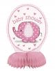 Babyshower tafeldecoratie olifant roze