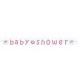 Slinger voor babyshower uit het thema olifant in het roze