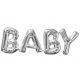 Zilveren letters baby