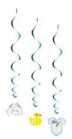 Decoratie swirl regenboog/romper/badeend jongen