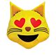 Helium ballon emoji kat hartjes