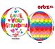 Helium ballon orbz love grandma