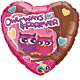 Owl ways forever helium ballon roze