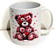 Mok beer bloemen 