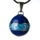 Zwangerschapsbelletje blauw zilver krul