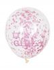 Confetti ballon roze met de tekst its a girl