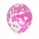 Confetti ballon roze (4 stuks)