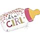 helium ballon it's a girl glitter