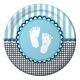 Bord karton groot Sweet baby kleur blauw