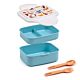 Feline Fine Kat Clip Bento Box Lunchtrommel met bestek