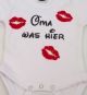 Romper bedrukt:: oma was hier, detail