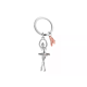 Sleutelhanger Ballerina & balletschoentjes van metaal. 