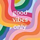 Artige tegel good vibes only 