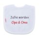 slabbetje met tekst jullie worden opa en oma
