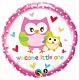 Welcom little one helium ballon roze