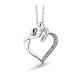 Hanger zilver, zirkonia, moeder en kind