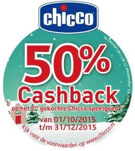 Chicco 50% cashback actie